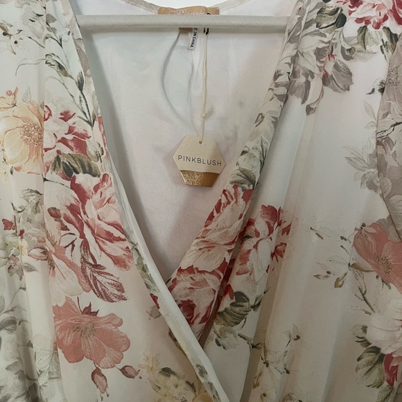 Pink blush Cream Maxi Dress 1X - Picture 4 of 6